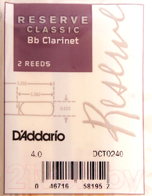 Набор тростей для кларнета RICO DCT0240 (2шт)