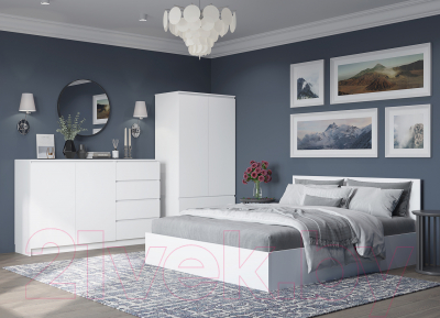 Комплект мебели для спальни ДСВ Мори №2 (белый)