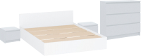 Комплект мебели для спальни ДСВ Мори №3 (белый) - 