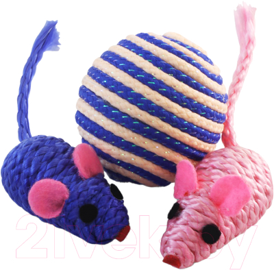 Набор игрушек для кошек Triol XW7007 / 22181055 (мяч, 2 мыши)
