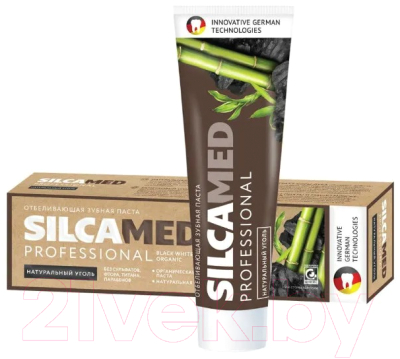 Зубная паста Silca Med Professional Black Whitening Organic  (100г)