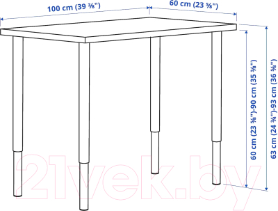 Письменный стол Ikea Линнмон/Олов 394.161.97