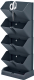 Миниатюра изображения товара Набор кашпо Prosperplast Mini cascade IO1W200-S433 (антрацит)