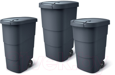 Контейнер для мусора Prosperplast Wheeler 110 L NBWB110-S433 (антрацит)
