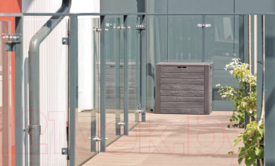 Изображение товара Сундук уличный Prosperplast Woodebox MBWL140-S433 (антрацит)