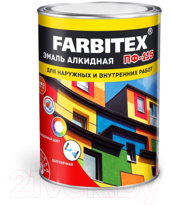 Эмаль Farbitex ПФ-115 (2.7кг, матовый белый)