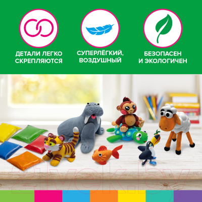 Пластилин легкий Brauberg Kids / 106307 (24цв)