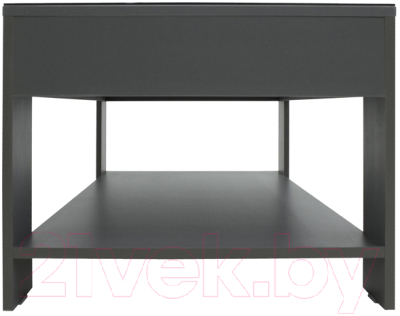 Журнальный столик Мебелик BeautyStyle 26 (графит темный U961/стекло черное)