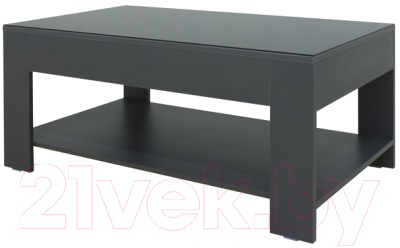 Журнальный столик Мебелик BeautyStyle 26 (графит темный U961/стекло черное)