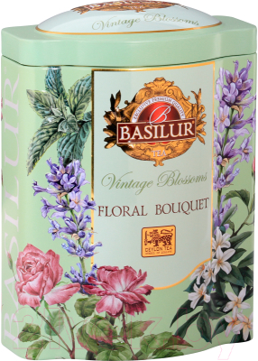 Чай листовой Basilur Винтажные цветы. Цветочный букет / 12612 (100г, жестяная банка)