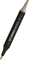 Маркер перманентный Sketchmarker Brush Двусторонний Y51 / SMB-Y51 (желтый) - 
