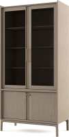 Шкаф с витриной Молодечномебель Брюгге D4 ВМФ-1684 (капучино) - 
