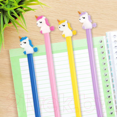 Изображение товара Ручка шариковая Юнландия Единорог / 143805 (в ассортименте)