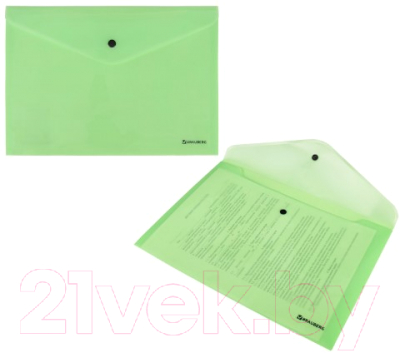 Изображение товара Папка-конверт Brauberg Pastel / 270477 (мятный)