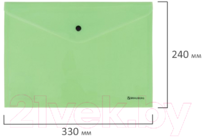 Изображение товара Папка-конверт Brauberg Pastel / 270477 (мятный)