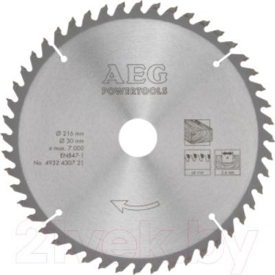 Пильный диск AEG Powertools 4932430721