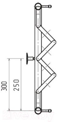 Полотенцесушитель водяной НИКА ПМ-2 60x60 / 570660100 (с полкой)