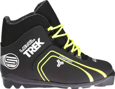 Ботинки для беговых лыж TREK Level 1 SNS (черный/лайм, р-р 41)