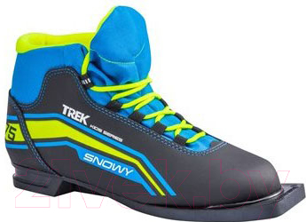 Ботинки для беговых лыж TREK Snowy 1 (черный/лайм, р-р 33)