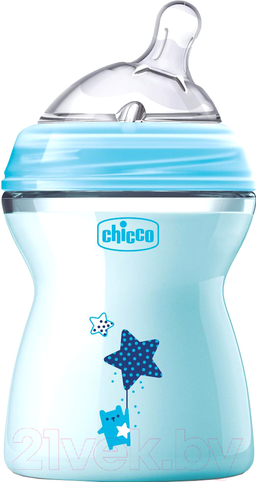 Бутылочка для кормления Chicco Natural Feeling / 310205209 (250мл, голубой)