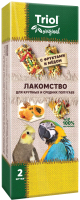 

Лакомство для птиц Triol, Original для крупных и средних попугаев с фруктами медом 5016101