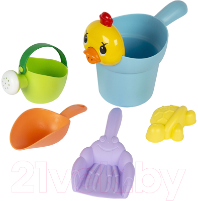 Набор игрушек для песочницы Maxitoys Ковшик, лейка, формочка и лопатки / MT-52024 (в ассортименте)