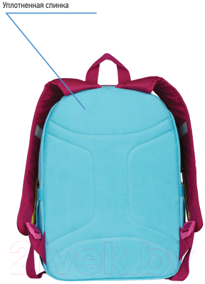 Школьный рюкзак Berlingo Color Blocks Blue Fuxia / RU08101