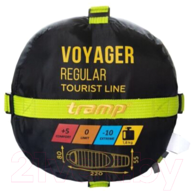 Спальный мешок Tramp Voyager Long / TRS-052L (правый)