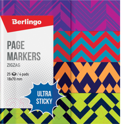 Стикеры канцелярские Berlingo Ultra Sticky. Zigzag / LSz_41132