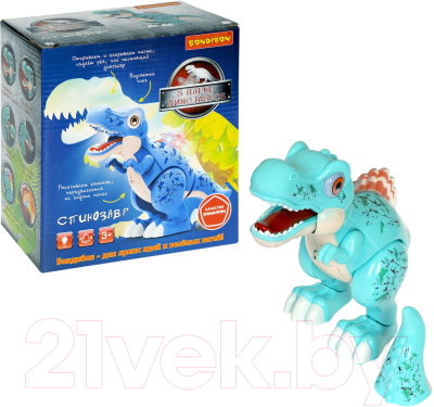 Интерактивная игрушка Bondibon Динозавр Спинозавр / ВВ5458-Б (бирюзовый)