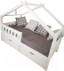 Стилизованная кровать детская ФанДОК Домик Ф-141.11 80x160 - 