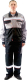 Комплект рабочей одежды ПрофиФорма Престиж п/к (р-р 48-50/170-176, серо-черный) - 