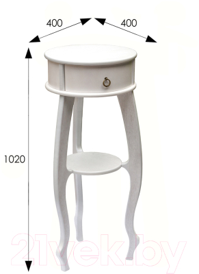 Консольный столик Мебелик Берже 12 (белый ясень)