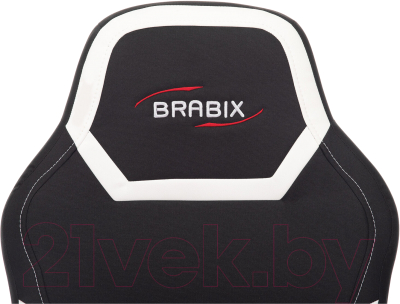 Кресло геймерское Brabix Alpha GM-018 / 532640 (черный/белый)