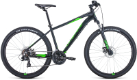 Велосипед Forward Apache 27.5 2.0 D / RBK22FW27303 (17, черный матовый/ярко-зеленый) - 