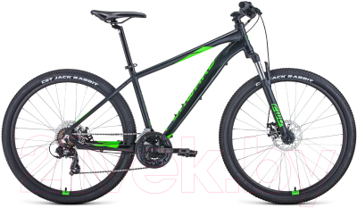 Велосипед Forward Apache 27.5 2.0 D / RBK22FW27303 (17, черный матовый/ярко-зеленый)