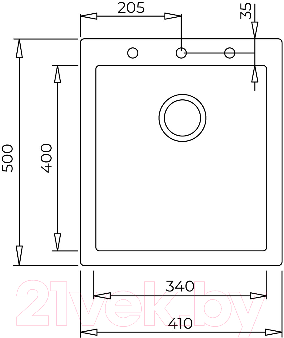 Мойка кухонная Teka Forsquare 34.40 TG / 115230012 (авена бежевый) — фото 3