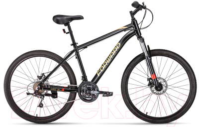 Велосипед Forward Hardi 26 2.0 D 2022 / RBK22FW26696 (18, черный/желтый)
