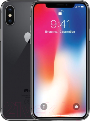 Смартфон Apple iPhone X 256GB A1901 / 2BMQAF2 восстановленный Breezy Грейд B (серый космос)