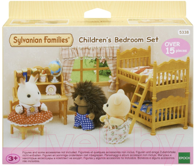 Комплект аксессуаров для кукольного домика Sylvanian Families Детская комната с двухэтажной кроватью / 5338