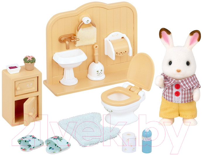 Комплект аксессуаров для кукольного домика Sylvanian Families Братик и туалетная комната / 5015