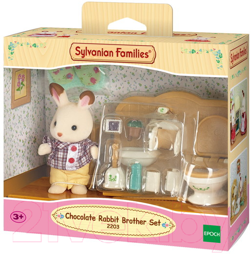 Комплект аксессуаров для кукольного домика Sylvanian Families Братик и туалетная комната / 5015