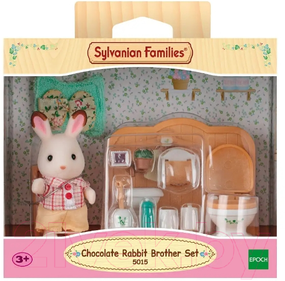 Комплект аксессуаров для кукольного домика Sylvanian Families Братик и туалетная комната / 5015