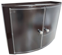 Шкаф для ванной Primanova M-08410 (прозрачно-коричневый) - 