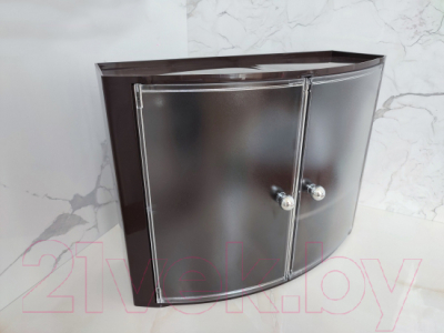 Шкаф для ванной Primanova M-08410 (прозрачно-коричневый)