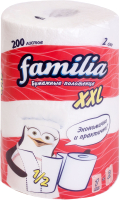 Бумажные полотенца FAMILIA Белые двухслойные XXL (1рул) - 