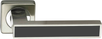 Ручка дверная Vettore R06.120 SN/CP/BL (сатин/хром/черная вставка) - 