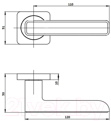 Изображение товара Ручка дверная Vettore R06.130 MSC (серый матовый)