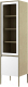 Шкаф-пенал с витриной Молодечномебель Хитроу D2 / ВМФ-1667 (серый агат/БА) - 