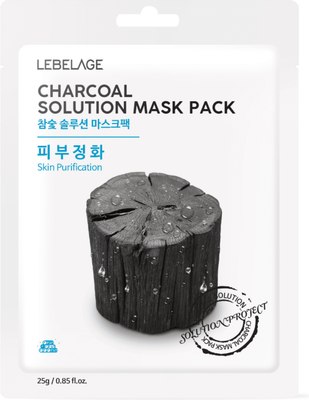 

Маска для лица тканевая, Charcoal Solution Mask Pack